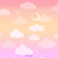 카카오톡 테마 - 핑크 파스텔 하늘 구름