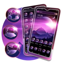 Purple Moon Theme Launcher