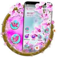 Pink Orchid Flower Theme